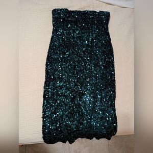 Forever 21 Beautiful green sequin mid tube dress